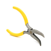 Длинногубцы изогнутые, желтая ручка, 125мм, 55гр