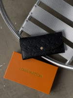 Гаманець Louis Vuitton подвійний чорний стеганий