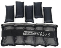 Обтяжувачі для ніг та рук з металом EasyFit Metal набірні зі змінною вагою 0,5-2,5 кг