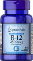 Puritan's Pride Vitamin B-12 2500 mcg Sublingual 100 смоткальних таблеток