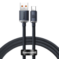 Кабель Baseus Crystal Shine USB 2.0 to Type-C 100W 1.2M Черный (CAJY000401)