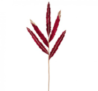 Ветка декоративная YES Листья 974983 85 см бордовая
