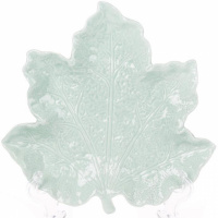 Тарелка-блюдо Feuille «Кленовый лист» 20см, керамическая мятная