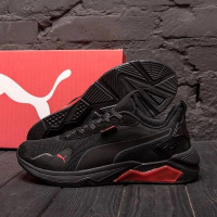 Мужские кроссовки сетка Puma Black 2169-1 чёрные