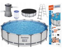 Каркасний басейн Bestway 56488, 457 х 107 см (3028 л/год, драбина, тент)