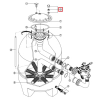 Гайка, шайба, ковпачок кришки (комплект 8 шт.) RRFI0024.00R