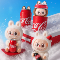 Лабубу кока-кола Labubu coca-cola сюрприз мягкая игрушка, трендовый брелок The Monsters coca-cola series