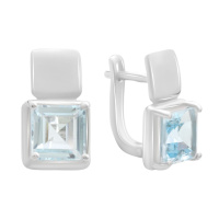 Серебряные серьги CatalogSilver с натуральным топазом 5.838ct (2188414)