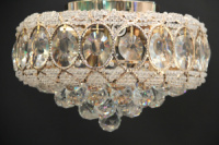 Хрустальная люстра SVLIGHT семиламповая 90067/7 золото