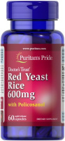 Puritan's Pride Red Yeast Rice & Policosanol 60 Капсул