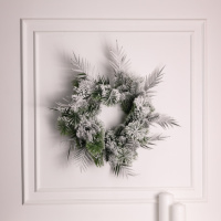 Искусственный рождественский венок Заснеженный Праздничный 60 см TD-VINSN