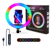 Кольцевая лампа RGB MJ30 30см с держателем для телефона