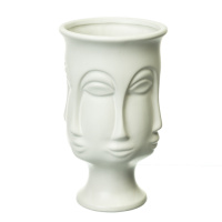 Керамическая ваза «Лик» белый цвет 20.5 см 8723-001