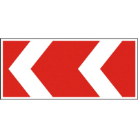 Дорожный знак 1.4.5 - Направление поворота. Предупреждающие знаки. ДСТУ 4100:2002-2014