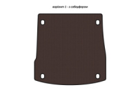 Резиновый коврик в багажник Carsuit V-1 (с сабвуфером, коричневый) для Alfa Romeo Stelvio 2016- гг