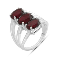 Серебряное кольцо CatalogSilver с натуральным гранатом 5.317ct, вес изделия 7,78 гр (2181453) 18.5 размер