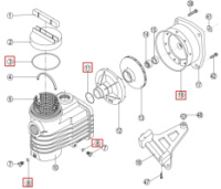 Комплект гумових прокладок RPUM3116.02R для насоса Kripsol CK