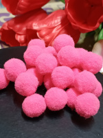 Помпоны для творчества 1,5 см, 50 шт/малиновый