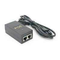POE инжектор 24V 1A (24Вт) с портами Ethernet 10/100Мбит/с + кабель питания (92*72*50) 0.095 кг (88*45*30)