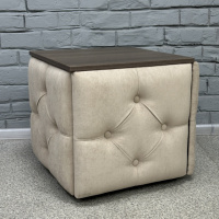 Пуф-трансформер 5в1 Остин-1 со столиком велюр бежевый/риголетто темный 3-1-9005