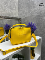 Два окремих відділи. Жовта - спортивна, молодіжна крос-боді сумочка - ТОП продажу літнього сезону (0566)