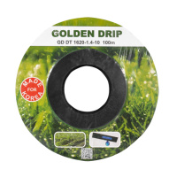 Капельная лента 8 mil шаг 10см бухта 100 метров эмитерная GOLDEN DRIP