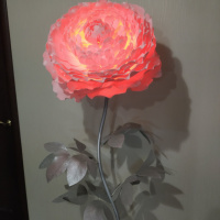 Торшер-нічник «Півонія рожевий»