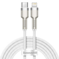 Кабель Baseus Cafule Series Metal Data Cable Type-C to iP PD 20W 2m White (CATLJK-B02)