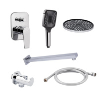 Комплект Qtap Stenava:Змішувач для душу QTST6245102DC+Душ. набір(QTHLA107CRM45948+QTRUC125CRM45956+QTTRU120CRM45928+QTCRMA030+QTCRMB030+QTHADPVC160C)
