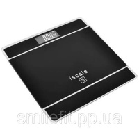 Ваги для підлоги електронні iScale 2017D 180кг (0,1кг), з температурою, ваги для підлоги. Колір: чорний