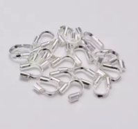 Протекторы гипоаллергенные сплав / 5 шт / 5 мм / серебро /