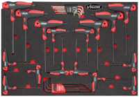 Комплект ключей Torx T9-T40 и HEX 2-10 мм в ложименте, 33пр., VIGOR, V2006