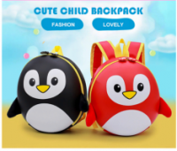 Детский рюкзак каркасный 3 D портфель Пингвин