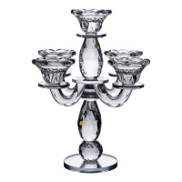 Канделябр на 5 свечей 19×19×26.5 см подсвечник настольный декоративный на ножке прозрачный HP-4-66