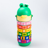 Термос дитячий інтерактивний 430 мл з ручкою, зелений