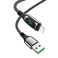 Кабель Hoco S51 с дисплеем USB to Lightning 1.2m black