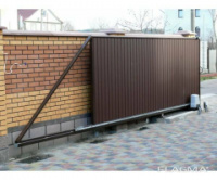 Откатные ворота из профнастила