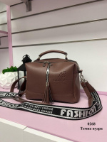 Темна пудра - стильна якісна сумка Lady Bags на два відділення з двома знімними ременями (0268)