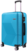 Велика пластикова валіза на колесах 115L GD Polo блакитна