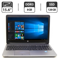 Ноутбук Б-класс HP ProBook 450 G1 / 15.6« (1366x768) TN / Intel Core i3-4000M (2 (4) ядра по 2.4 GHz) / 8 GB DDR3 / 128 GB SSD / Intel HD Graphic...