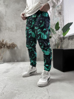 Утеплені спортивні штани чоловічі на флісі принт зима