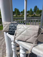 БЕЖ ТАУП — елегантна якісна стьобана молодіжна сумочка на блискавці під клапаном (Луцьк, 757)