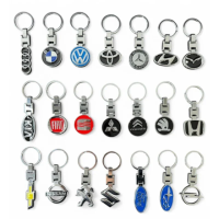 Брелок для авто ключів із логотипом двосторонній (BMW, Audi, Volkswagen, Mercedes-Benz,Toyota)