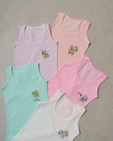 Майка на дівчинку широка бретель - Черепашки   р. 1-2, 2-3, 4-5, 6-7 років 5 шт.