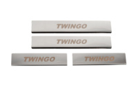 Накладки на пороги Carmos из нержавеющей стали для Renault Twingo 2007-2014 гг