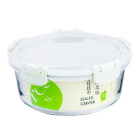 Контейнер Fresh скляний круглий 1 л, зеленый