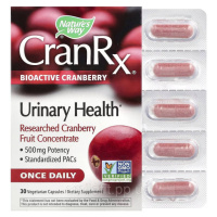 Журавлина біоактивна, здоров'я сечовивідних шляхів, 500 мг, Bioactive Cranberry, Nature's Way, 30 вегетаріанських капсул