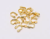 Протекторы гипоаллергенные сплав / 5 шт / 5 мм / лимонное золото /