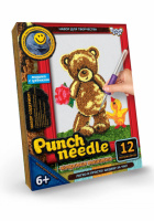 Ковровая вышивка Punch needle. Мишка с утенком 6+ (Danko Toys)