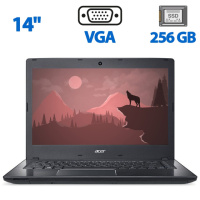 Ноутбук Acer TravelMate P249-M / 14« (1366x768) TN / Intel Core i3-6100U (2 (4) ядра по 2.3 GHz) / 4 GB DDR4 / 256 GB SSD M.2 / Intel HD Graphics...